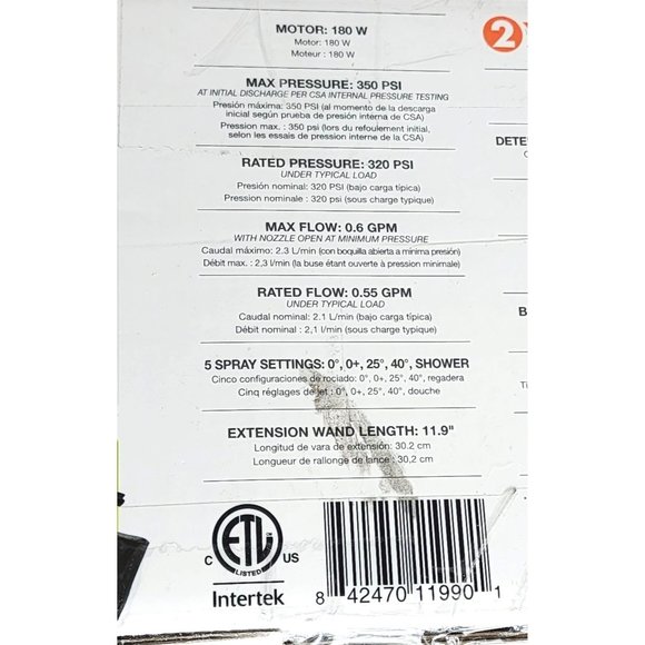 SunJoe Intertek 24V Max Cordless ION Power Cleaner Kit, 350psi Power Washer - Picture 4 of 16